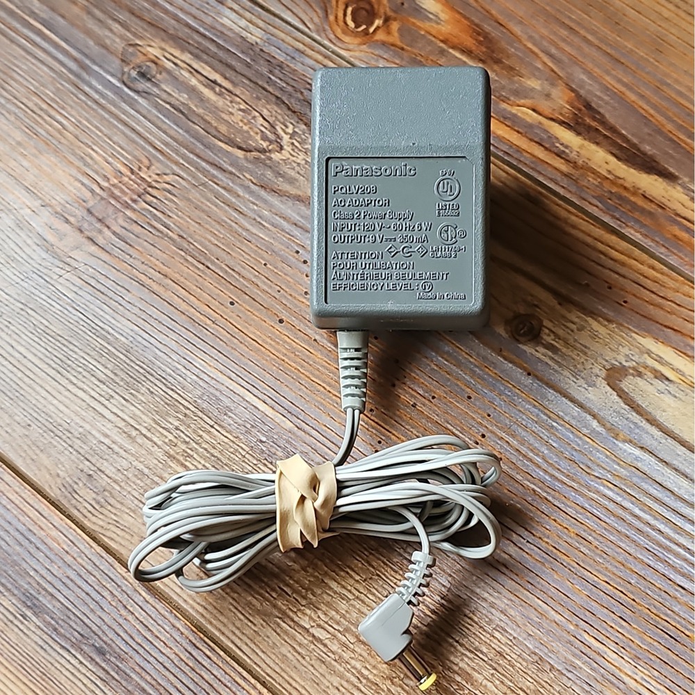 Genuine Panasonic PQLV208 AC Adaptor Power Supply 9v 350mA Plug Only